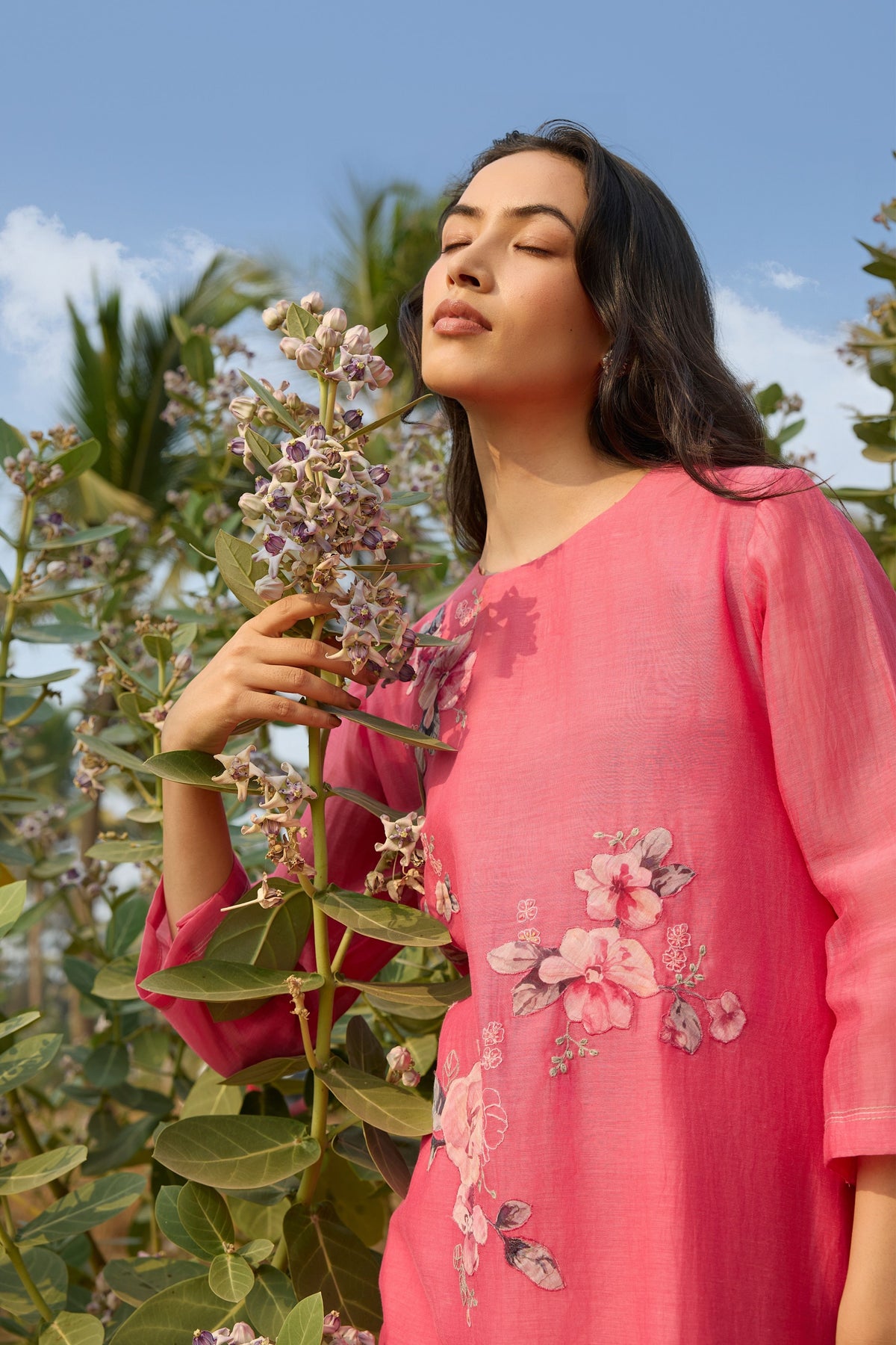 Rose Applique Tunic Set