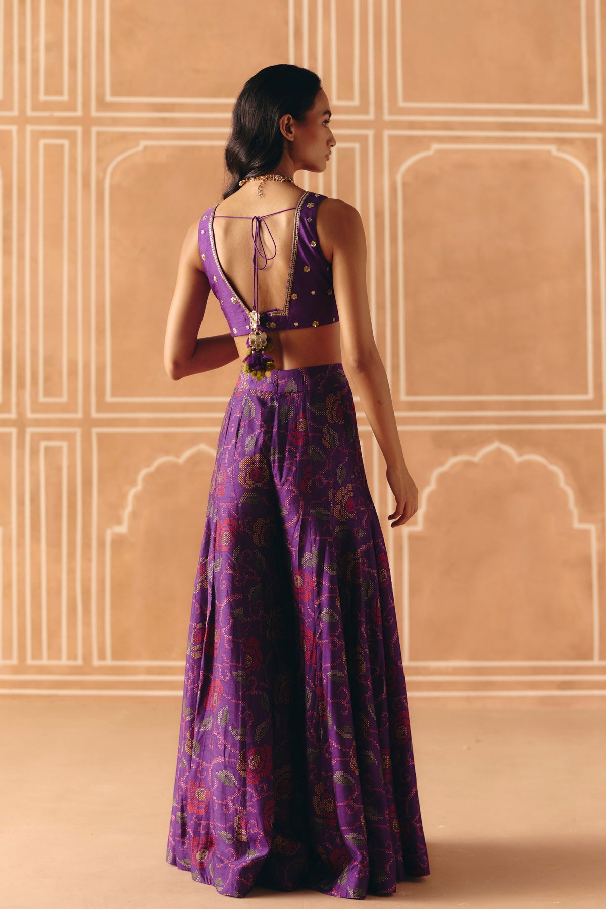 Imperial Violet Sharara Set