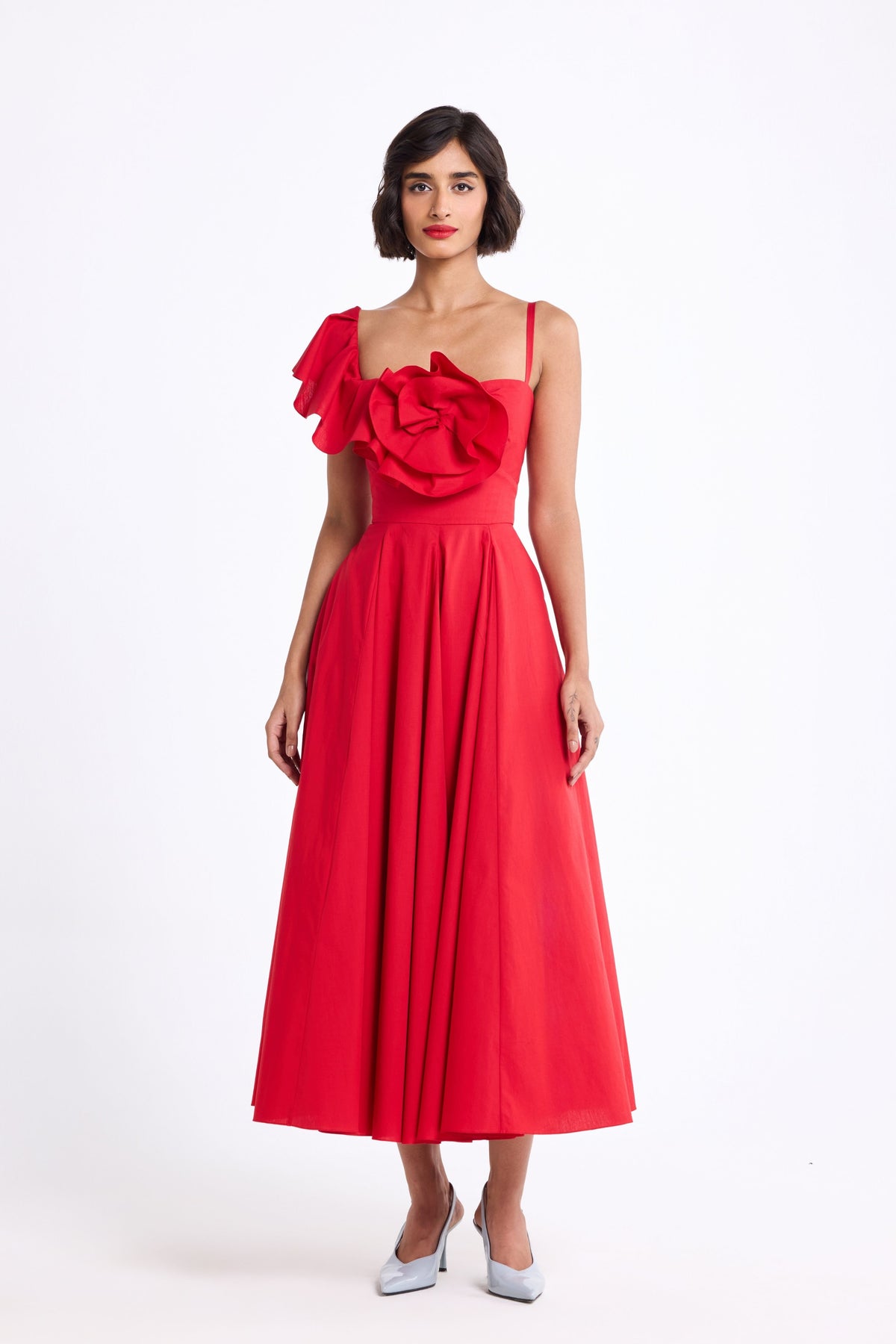 Red Ruffled Dress
