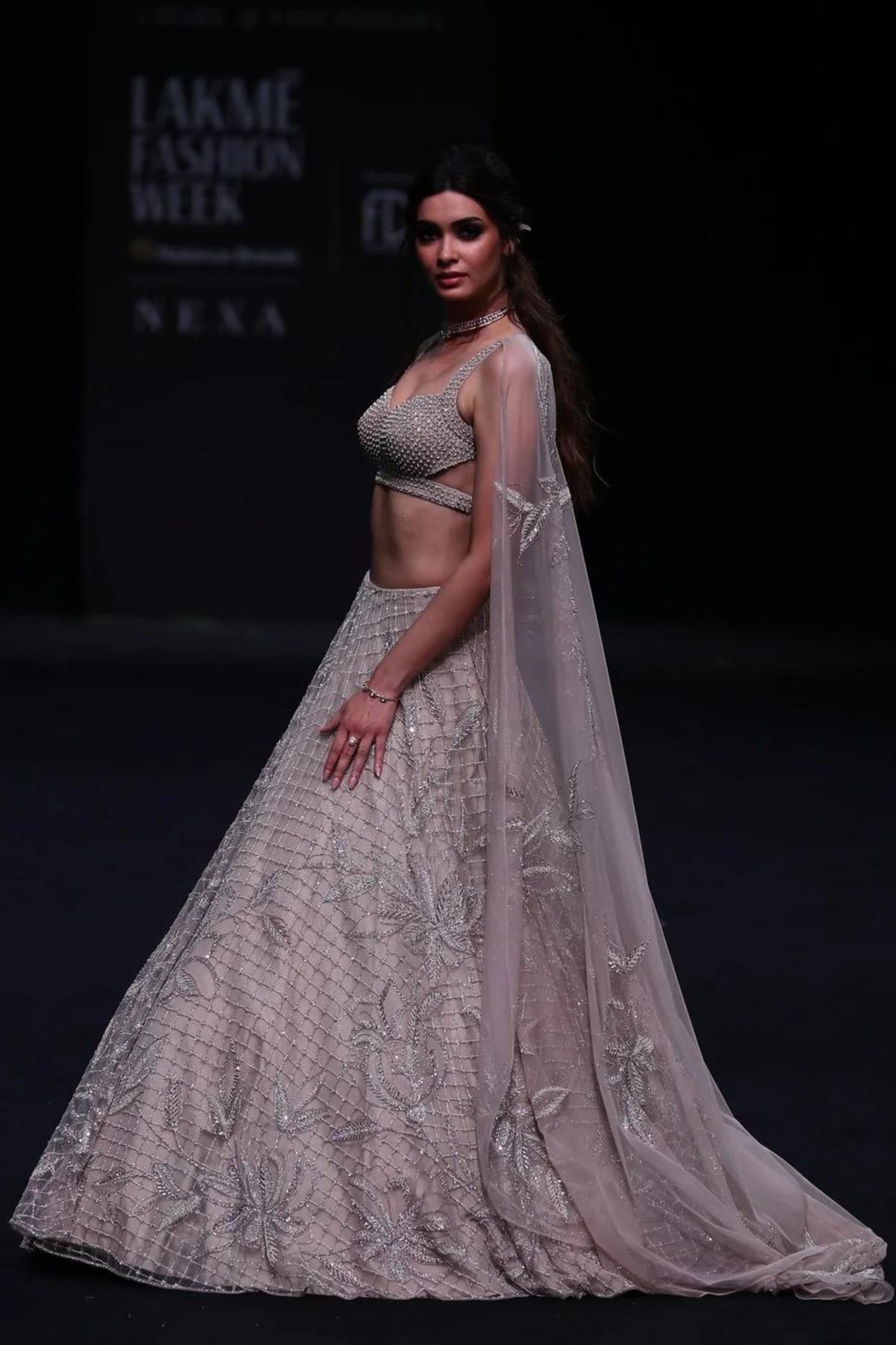 Vanna Lehenga Set in Champagne