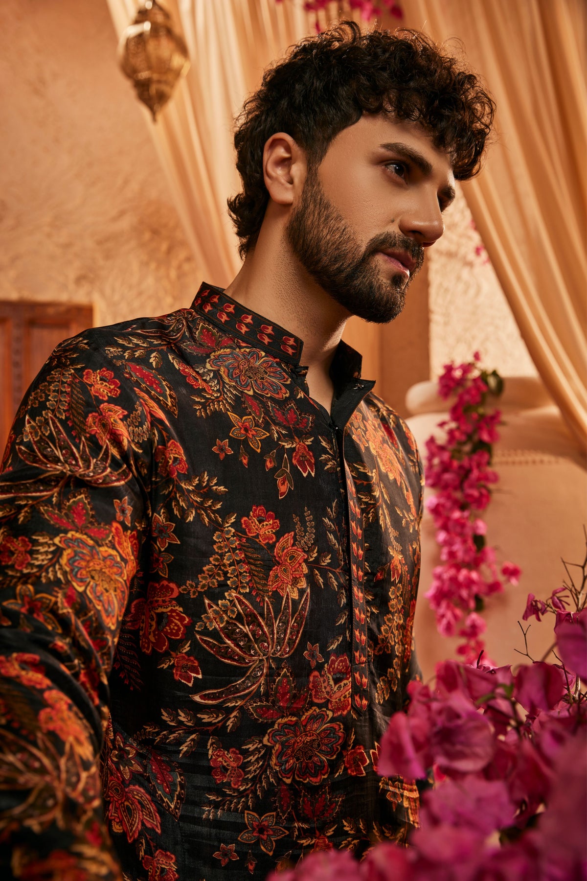 Marc Regal Black Mens Kurta