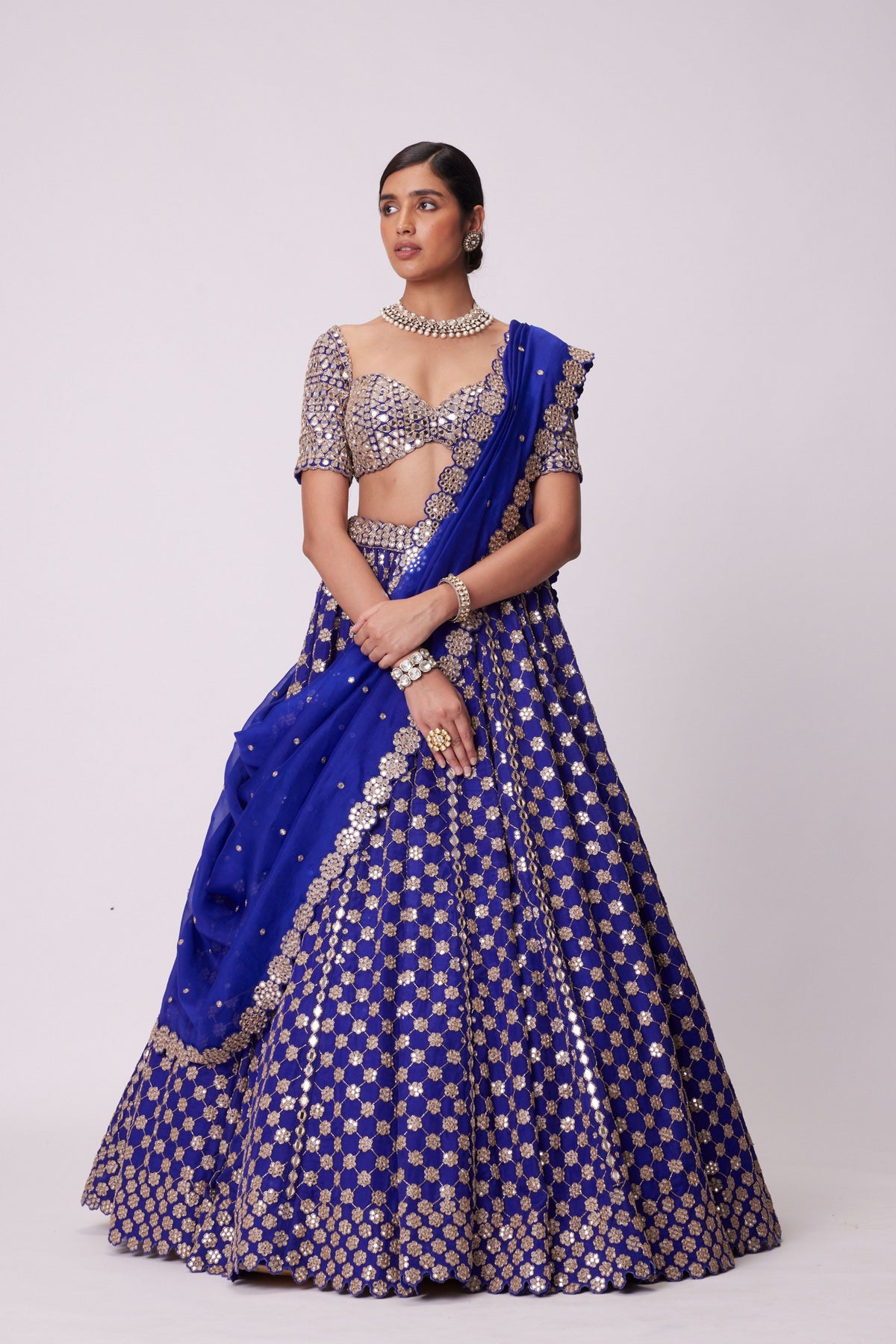 Persian Blue Lehenga Set