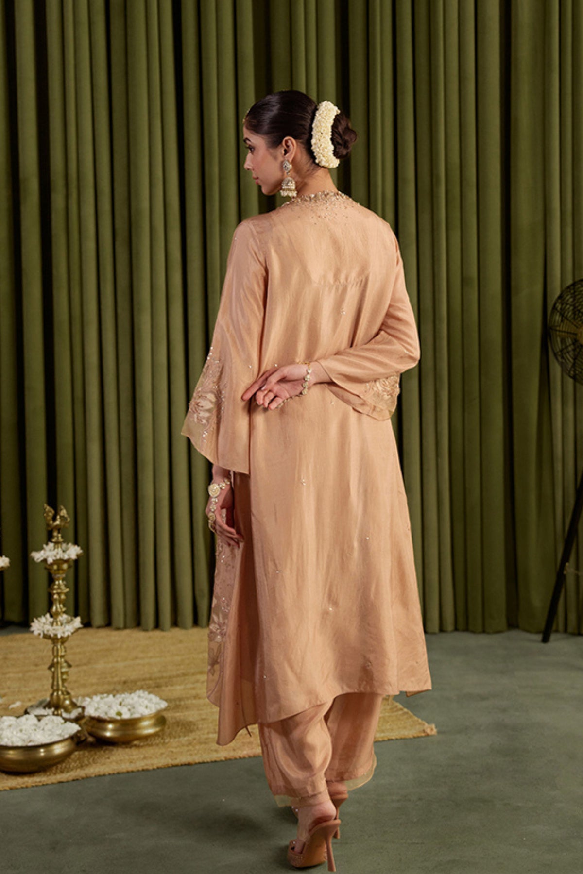Golden Beige Magnolia Kurta Set