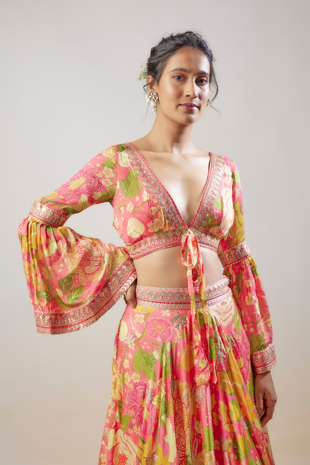 Arina Pink Skirt Set