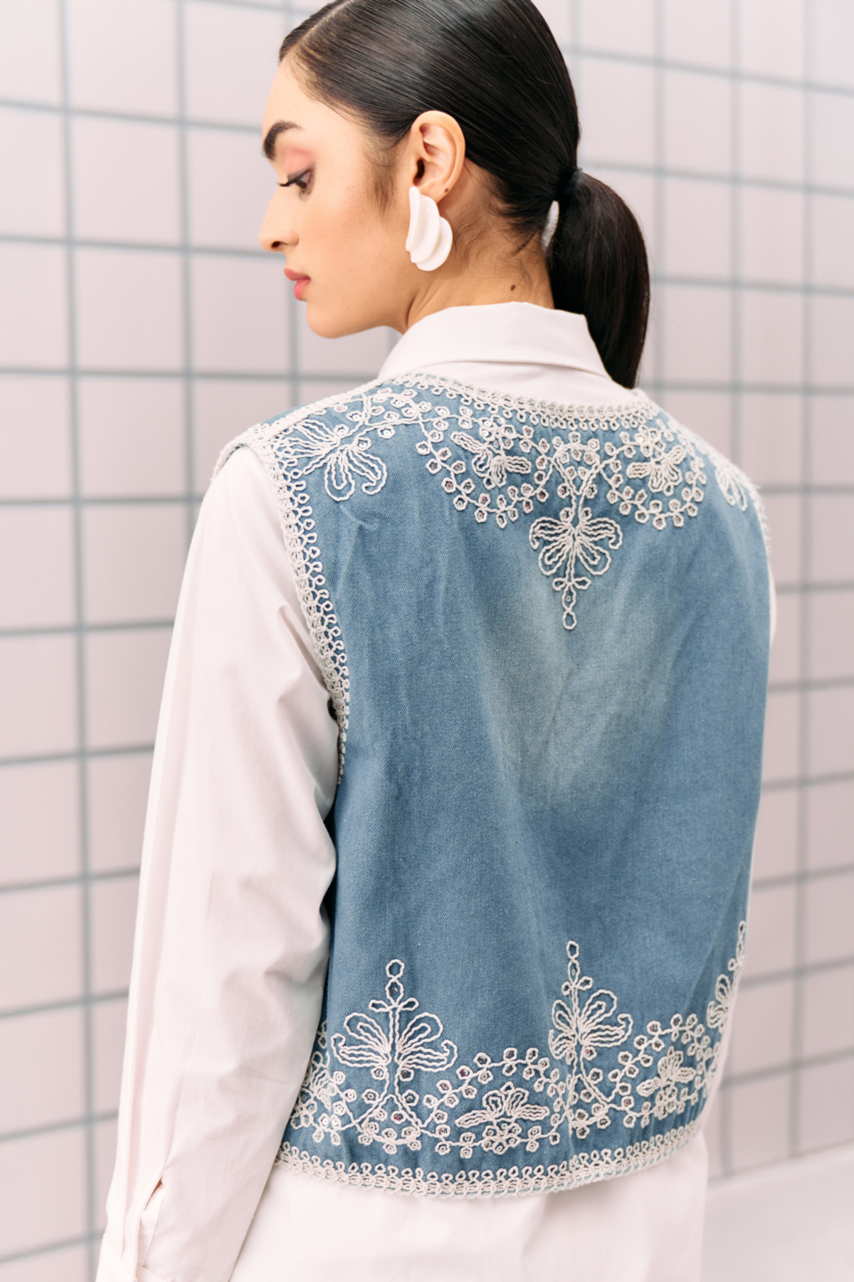 White Gaia Waistcoat