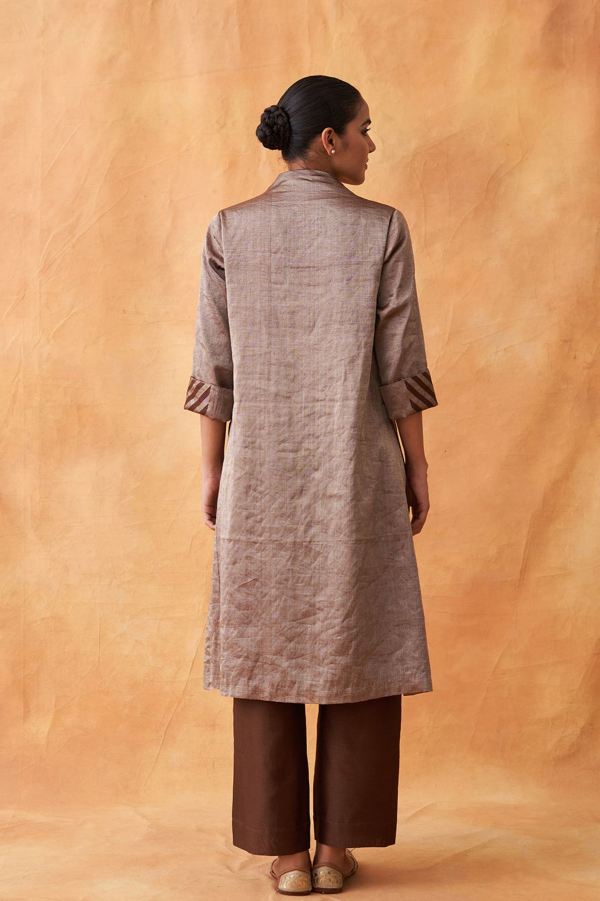 Silver Brown Kurta Set