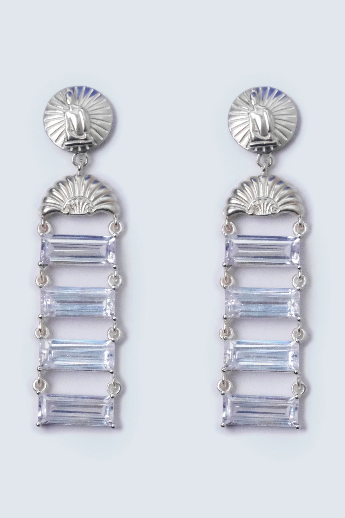 White Marine Treasure Earrings