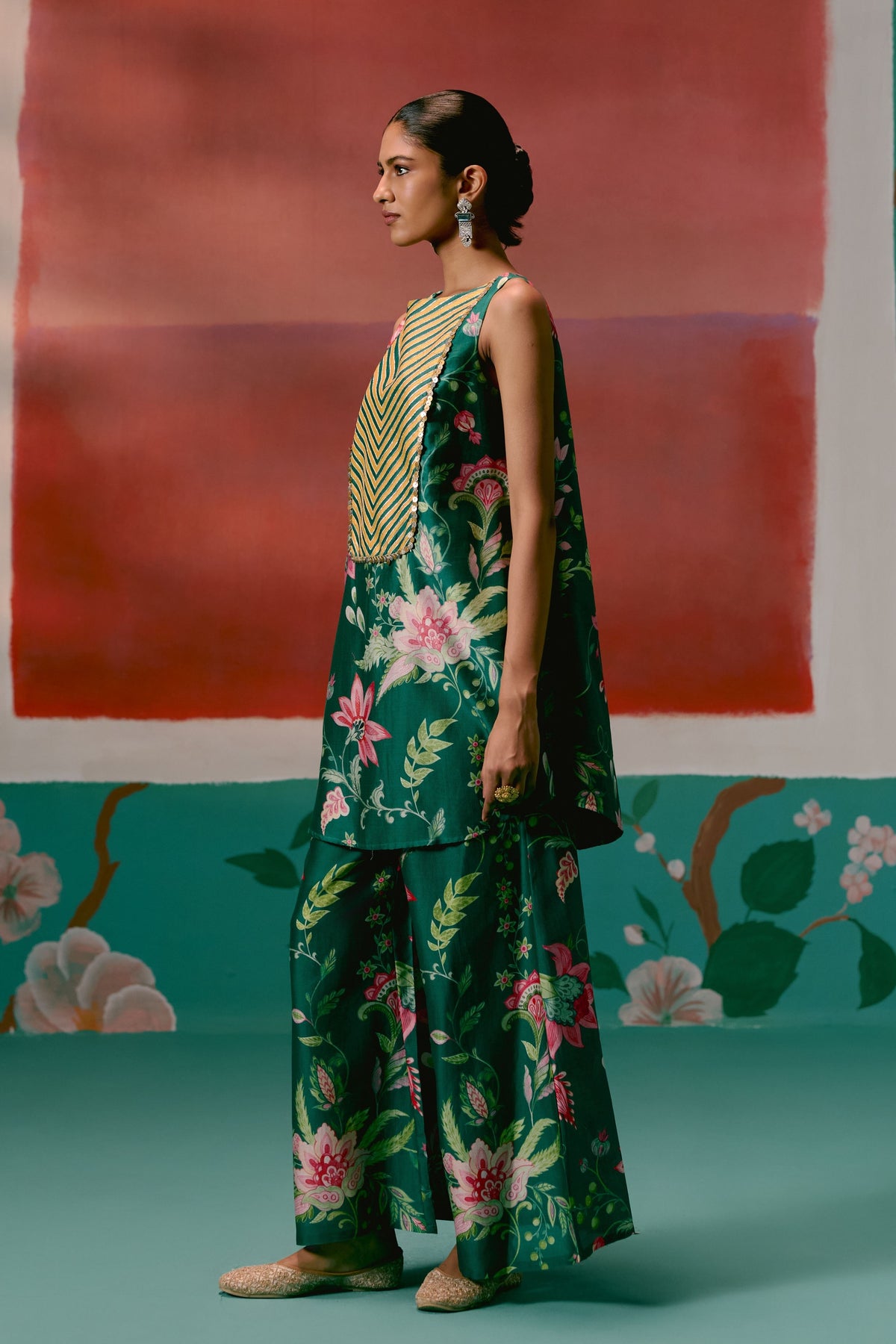 Green Chintz Kurta Set