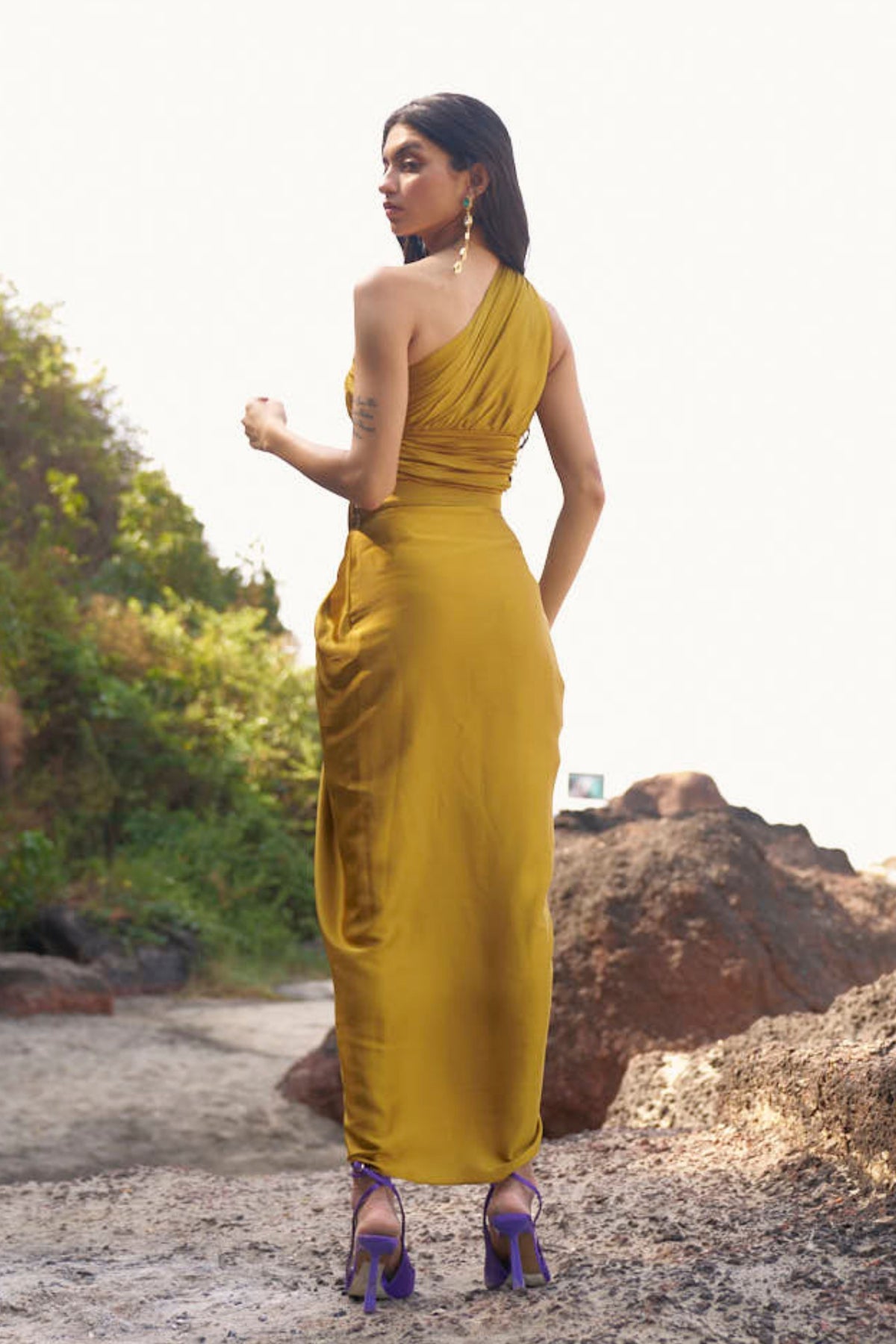 Draped Cowl Skirt