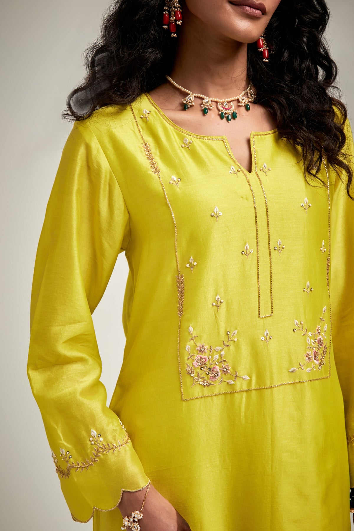 Lime Kurta Set