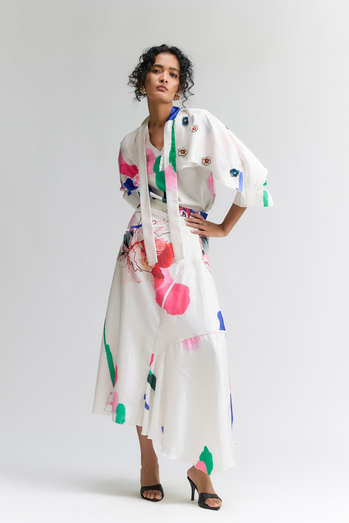 Colour Splash Printed Skirt Set