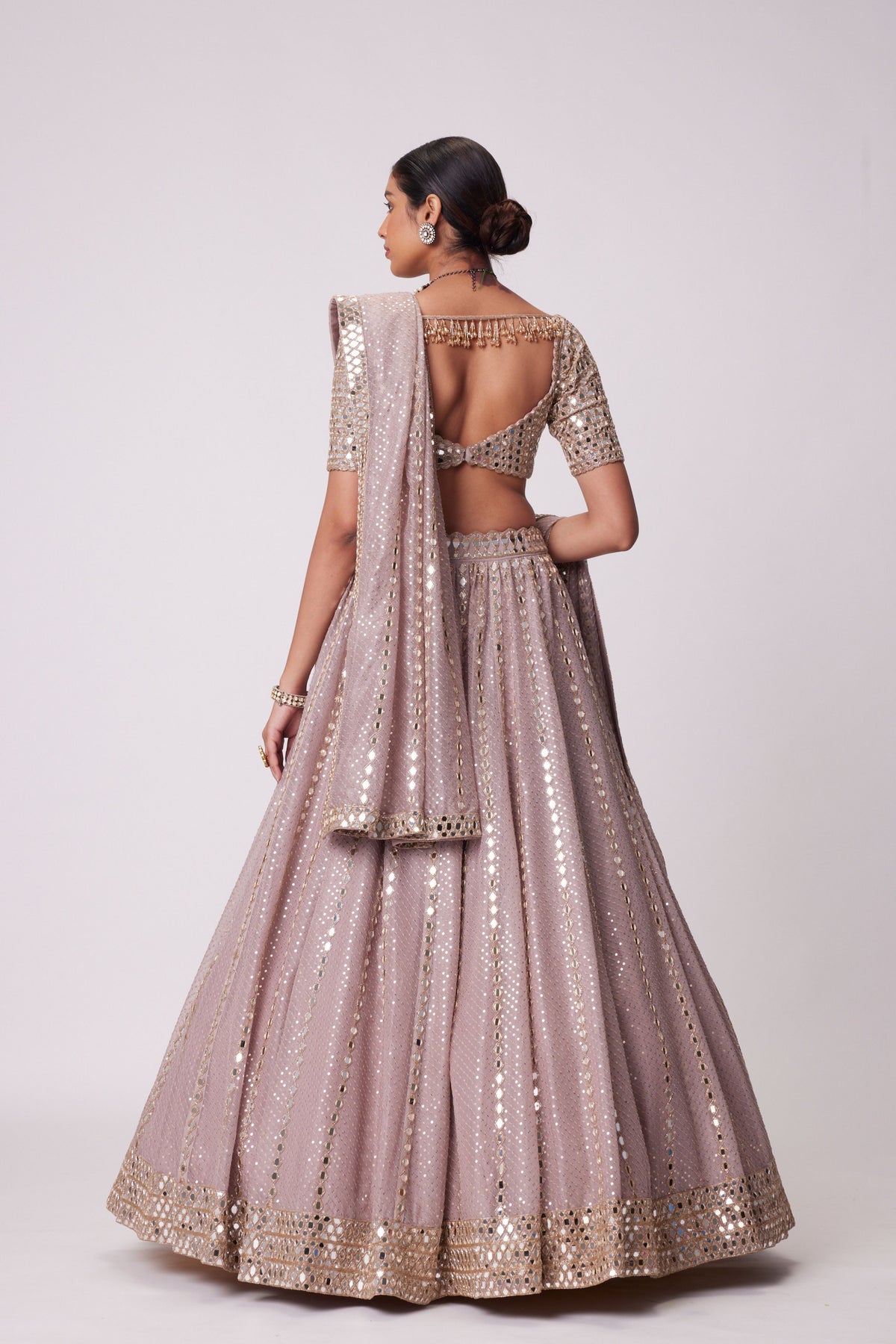 Ash Pink Lehenga Set