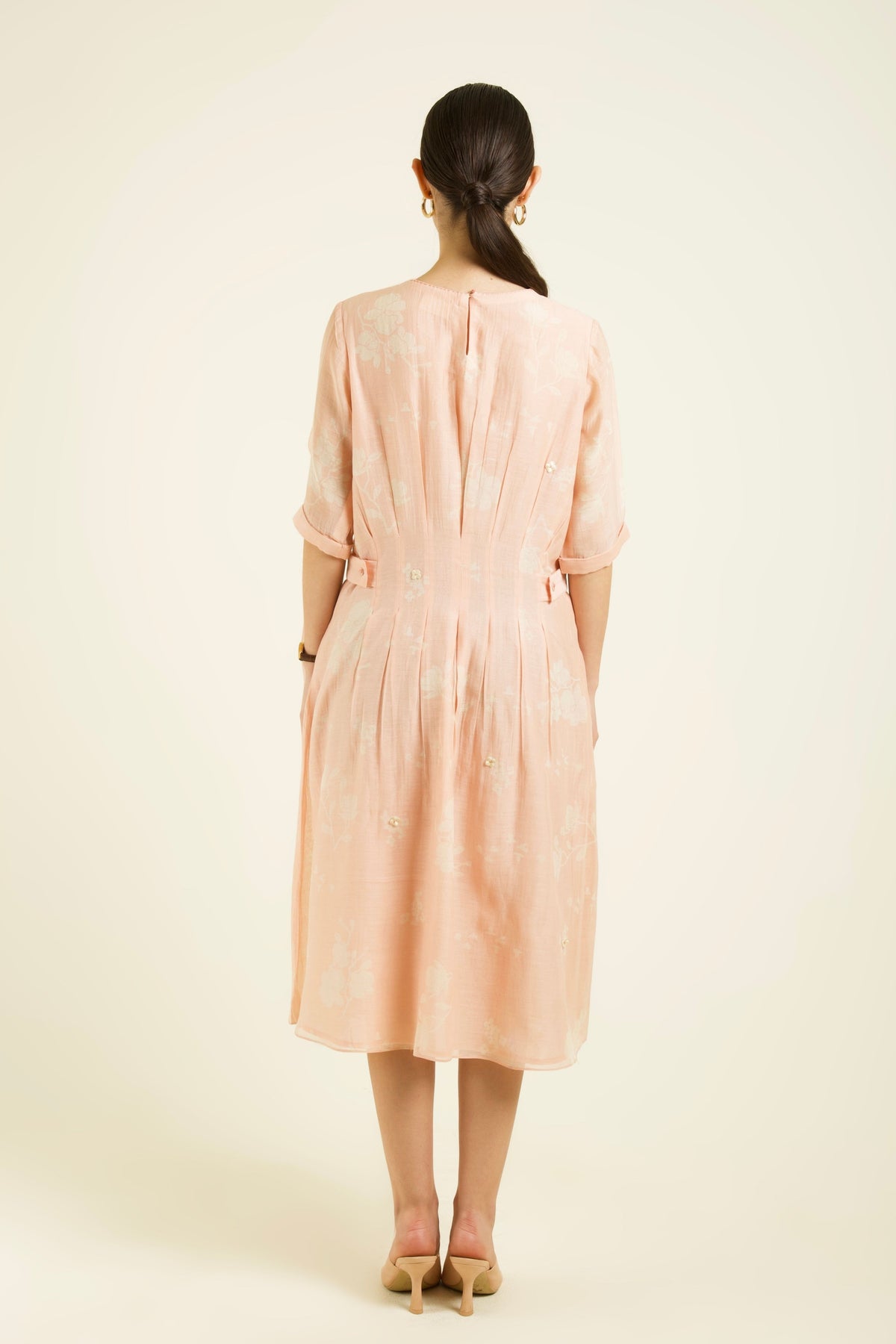 Old Rose Pleated Dress