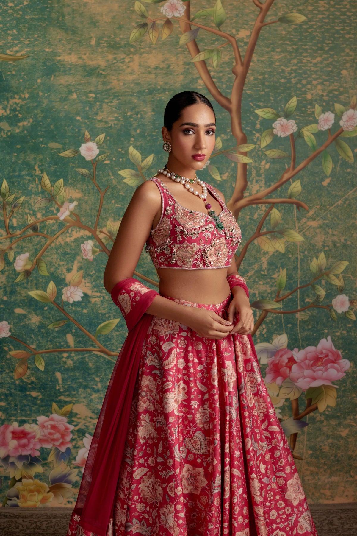 Demi Royal Fuschia Lehenga Set