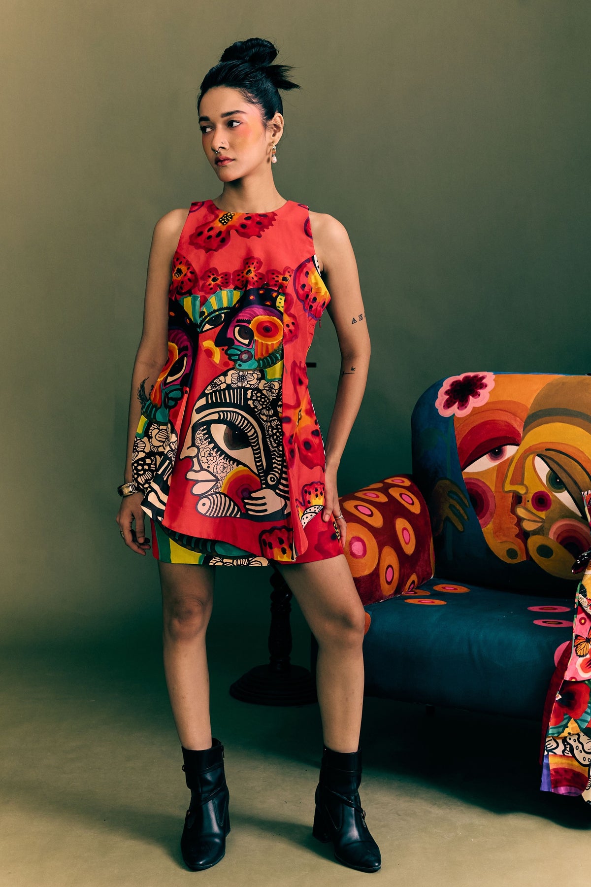 Vase Face  A-Line Dress