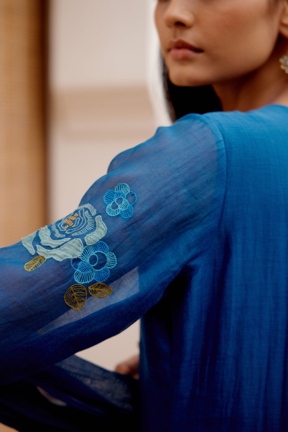 Sapphire Floral Embroidered Kurta Set