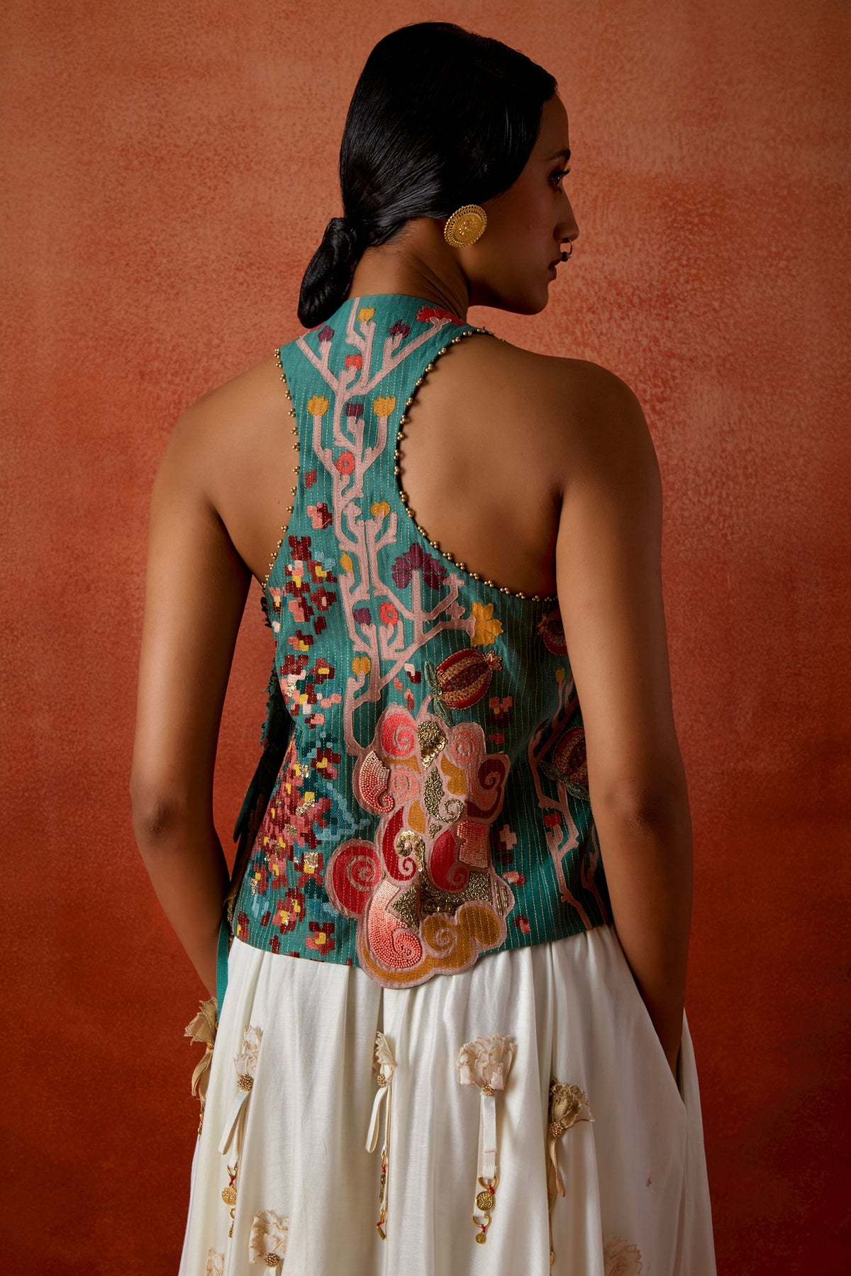 3d Floral Skirt Ensemble