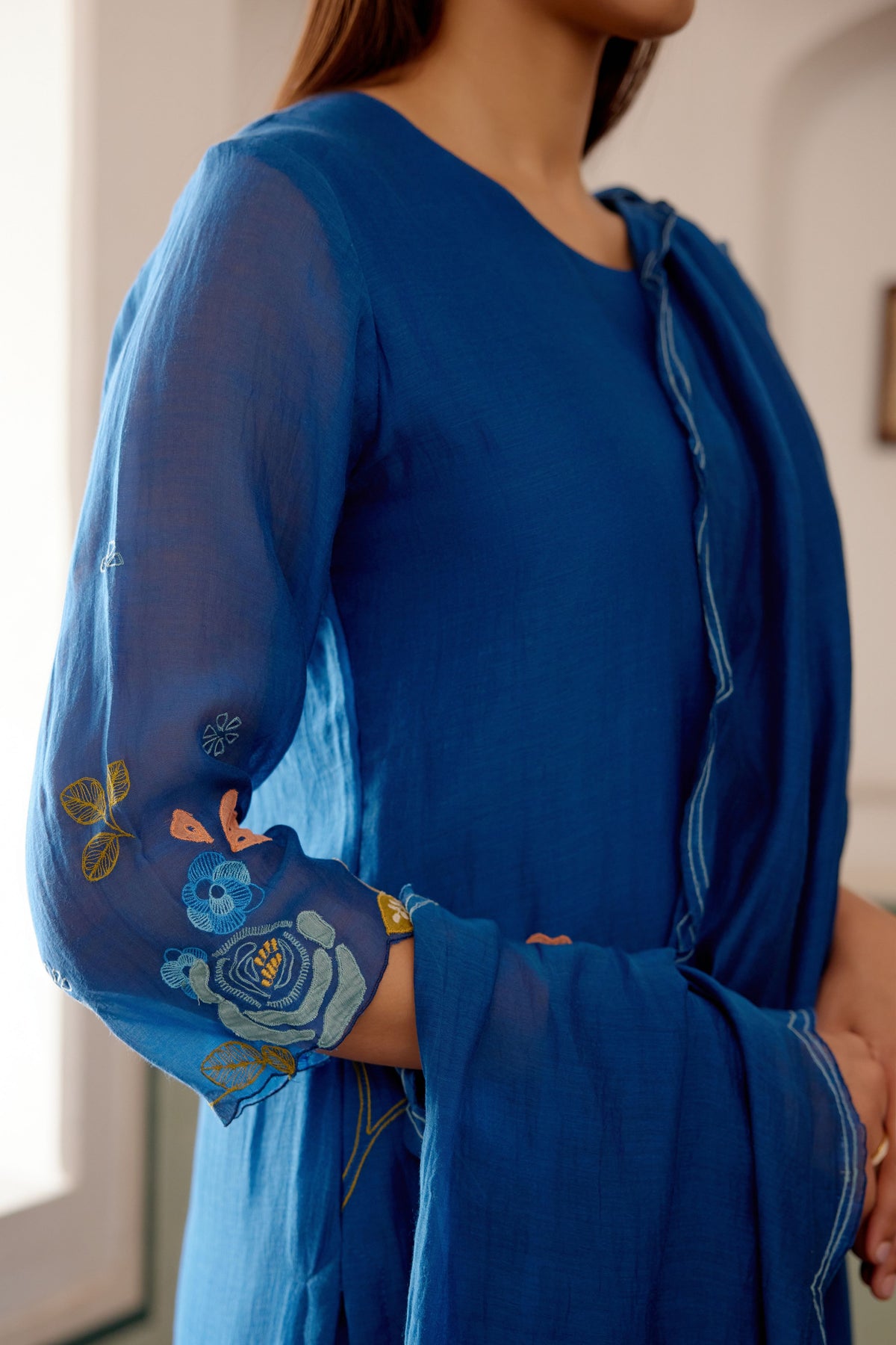 Sapphire Applique Kurta Set