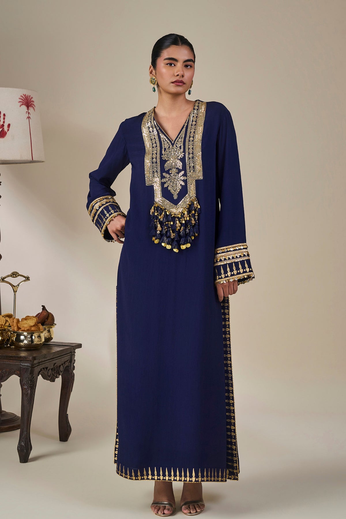 Sapphire Tidal Bloom Kaftan