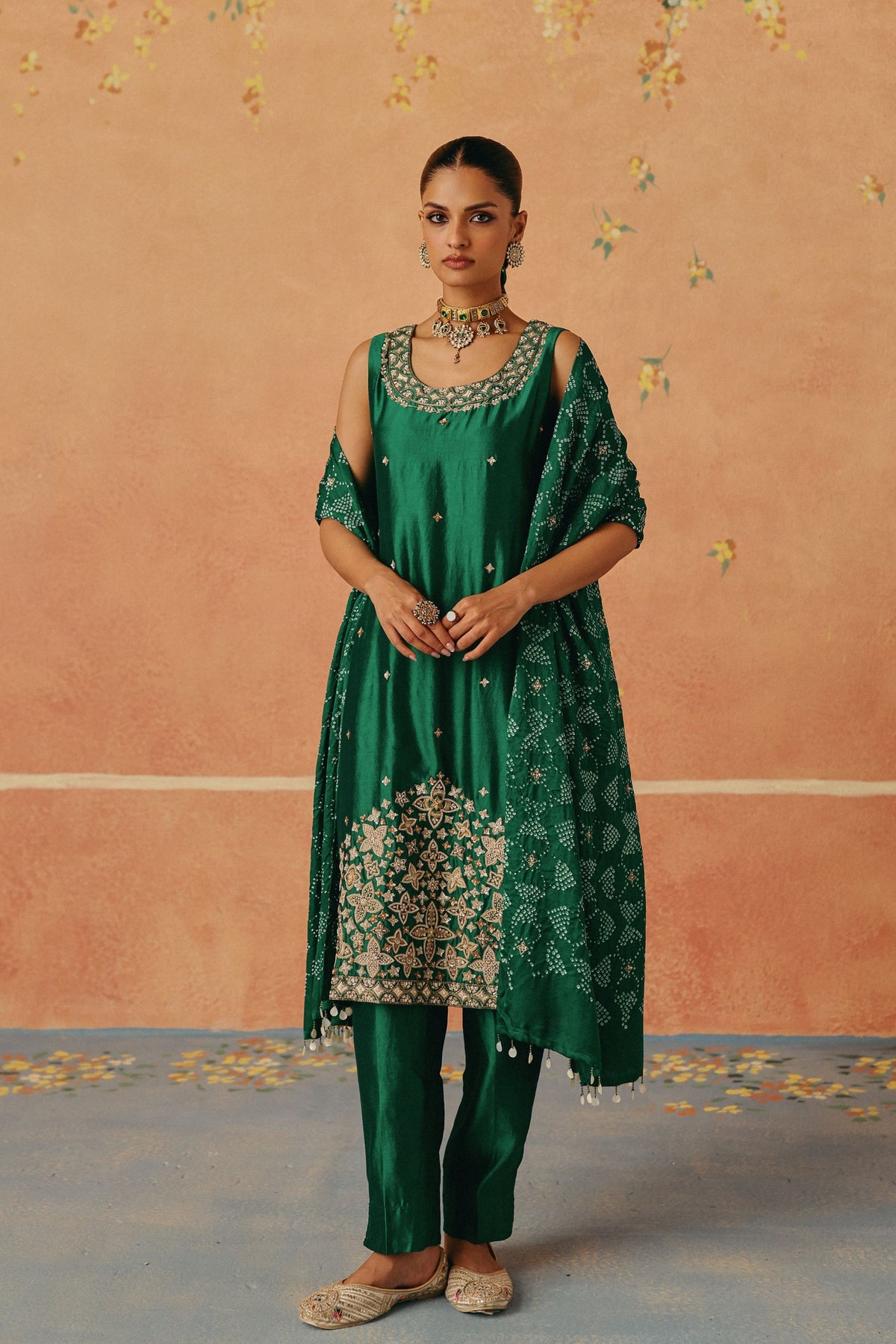 Panna Phool Kurta Set