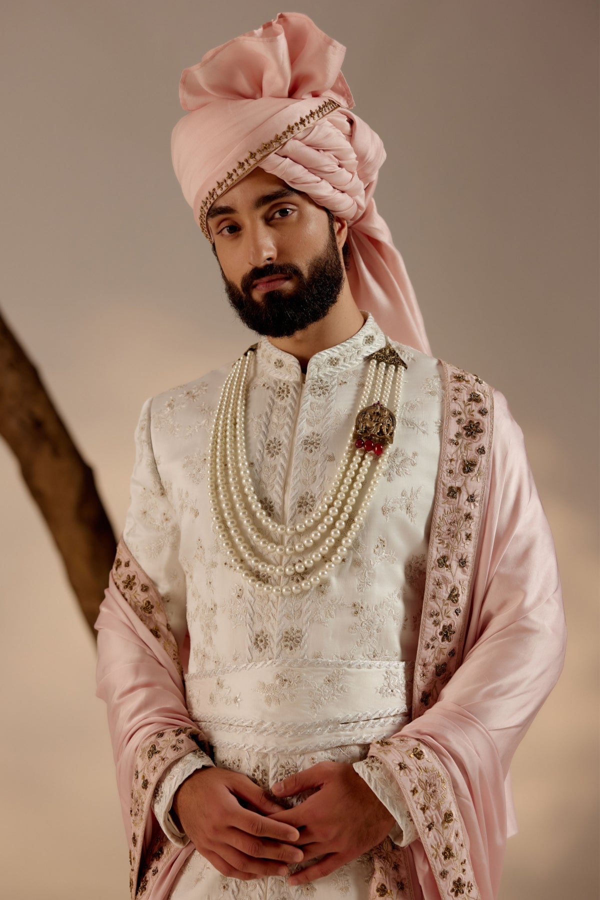 Gardenia Pink Sherwani Set