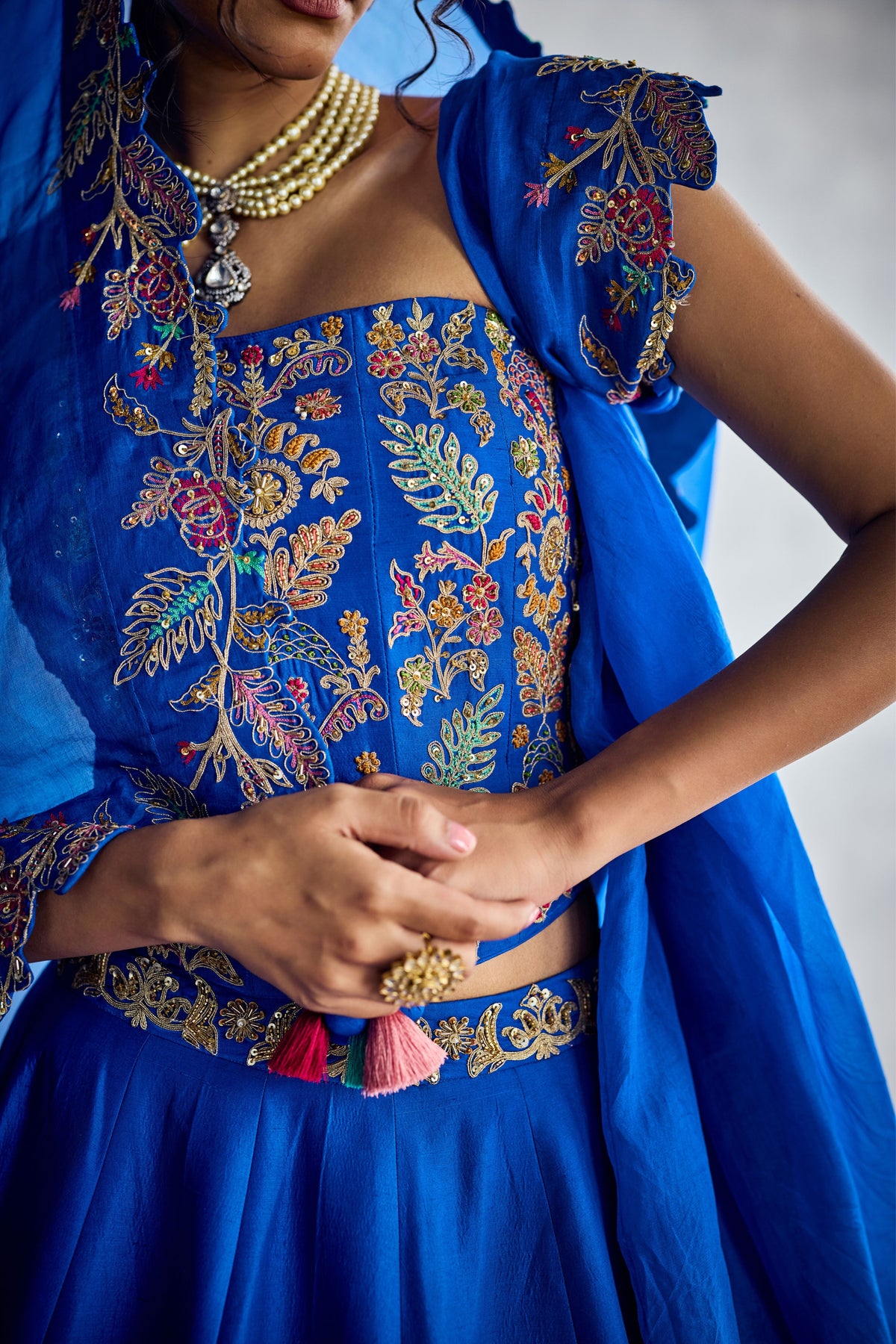 Cobalt Blue Lehenga Set