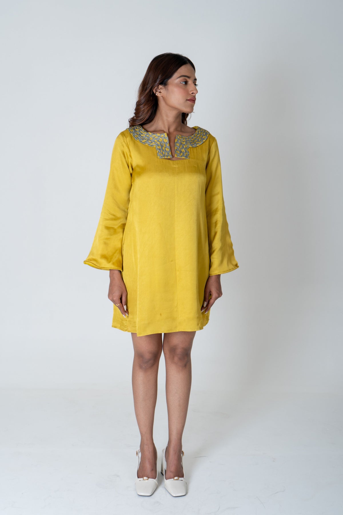 Yellow-Green Short Dress