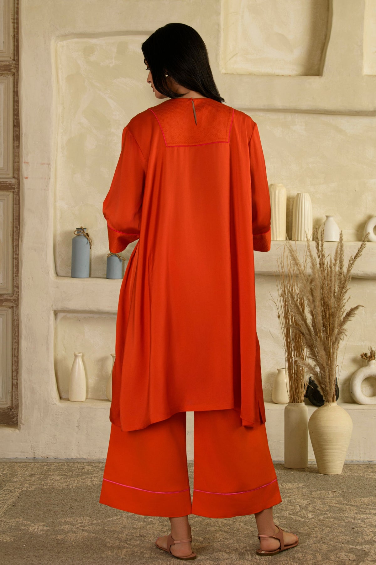 Gulabo Narangi Kurta Set