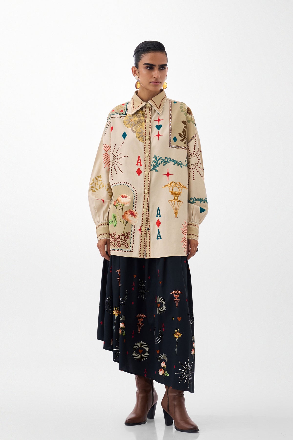 Xena Over Postcards Petals Shirt