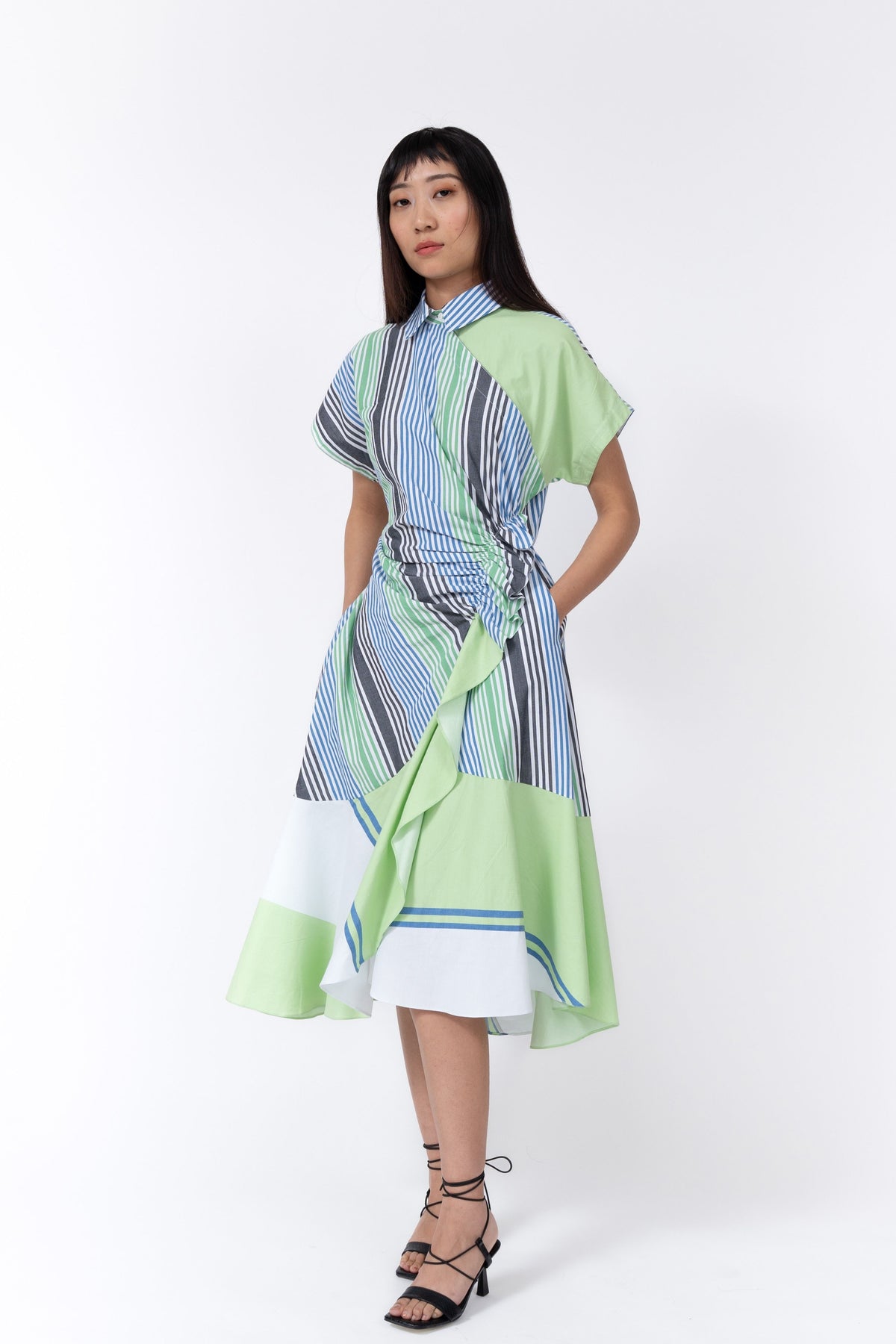 Multi Stripe Scrunch Dress