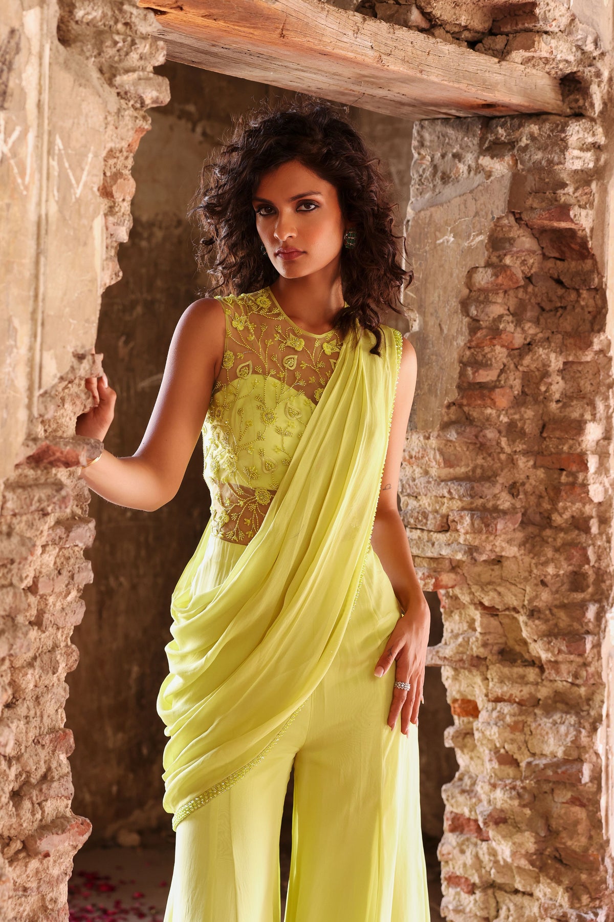 Kirat Jumpsuit in Neon Green