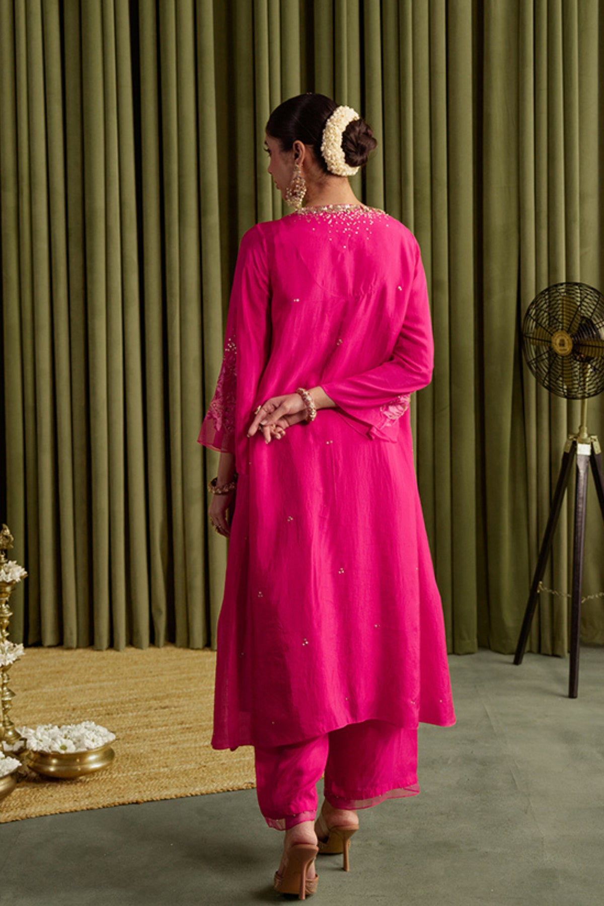 Hot Pink Magnolia Kurta Set