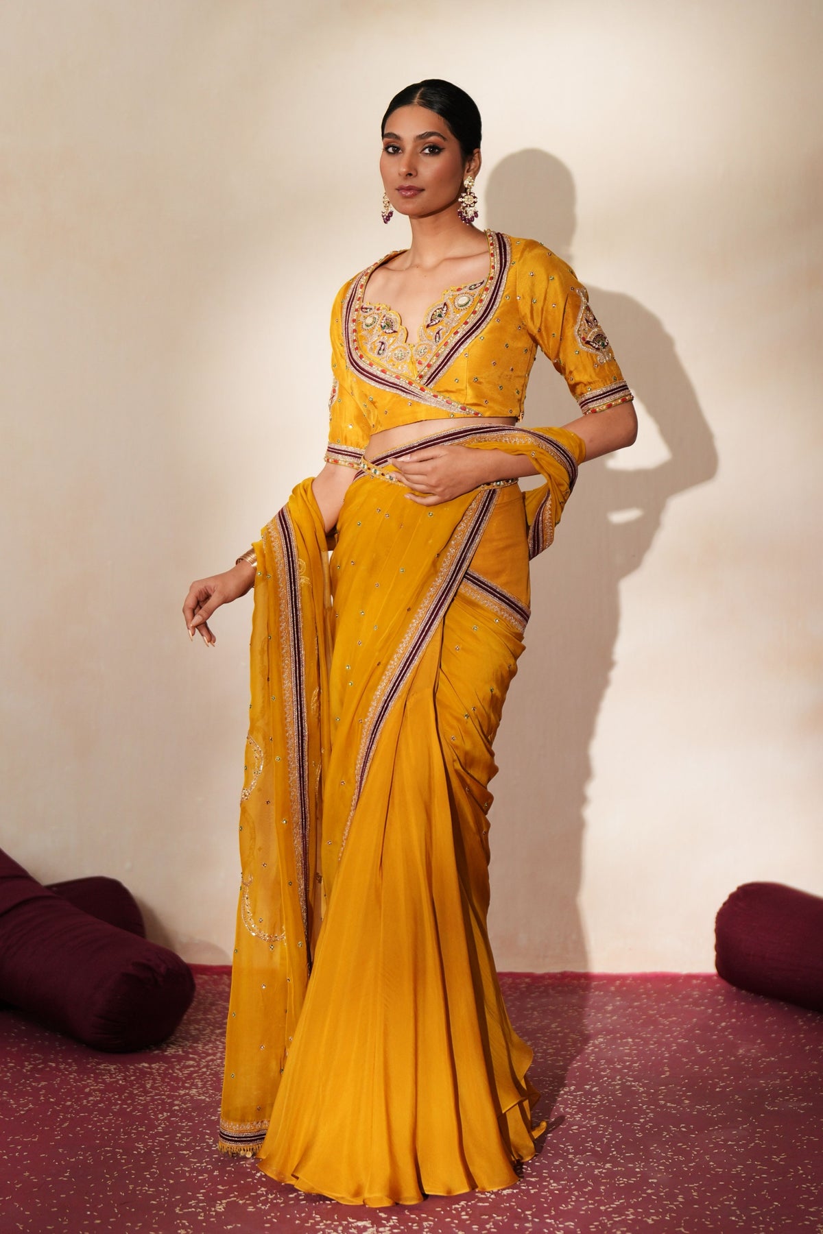 Gomedha Concept Pre Drape Saree