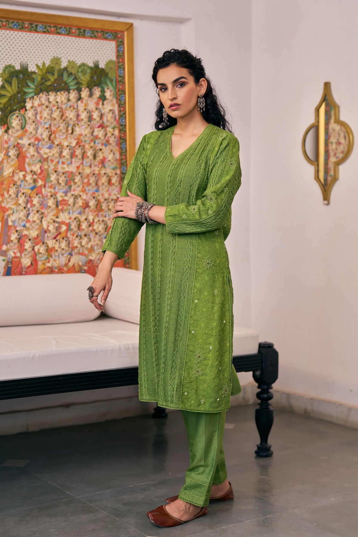 Pea Pintuck Kurta Set