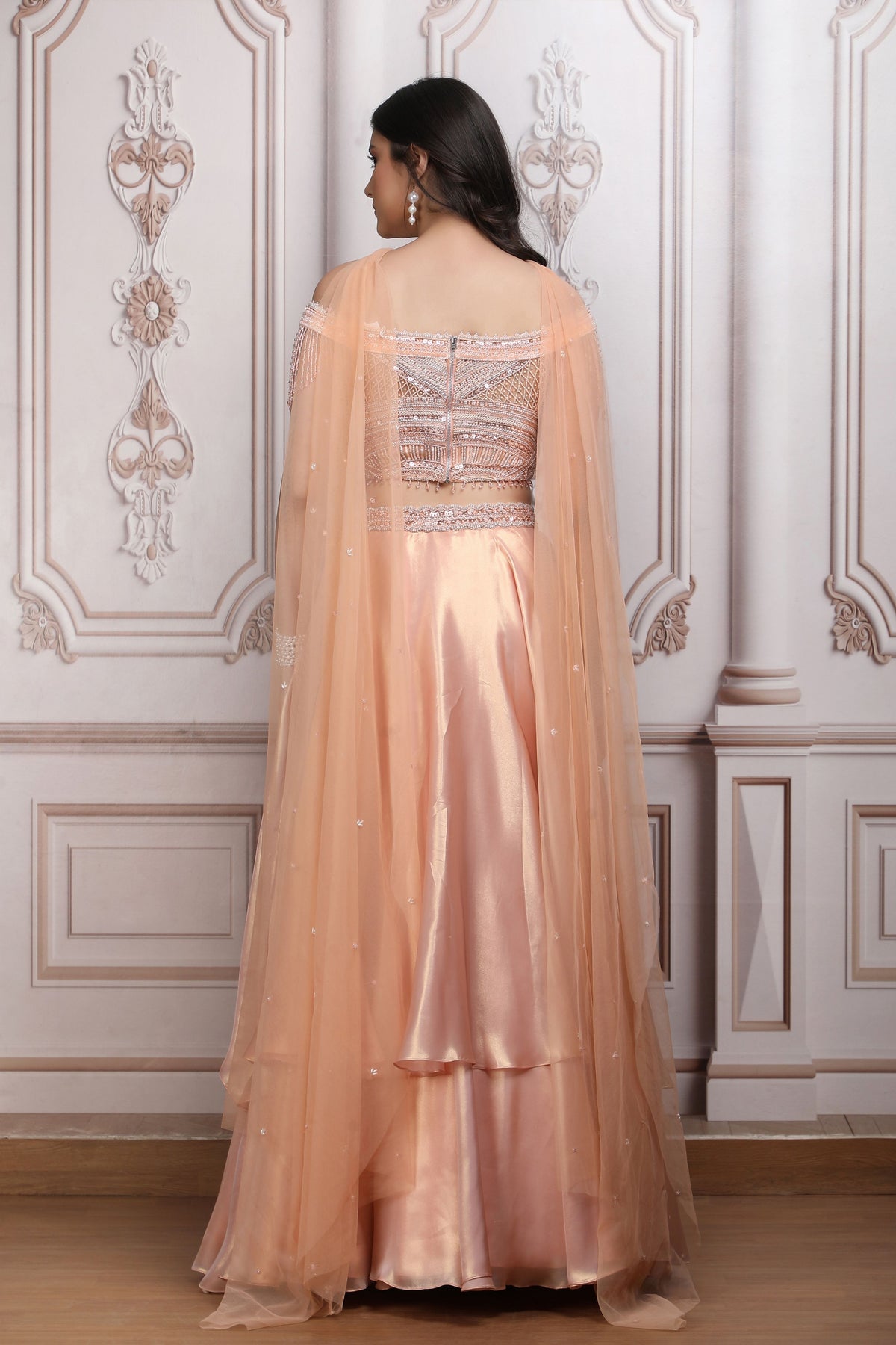 Peach Lehnga Set