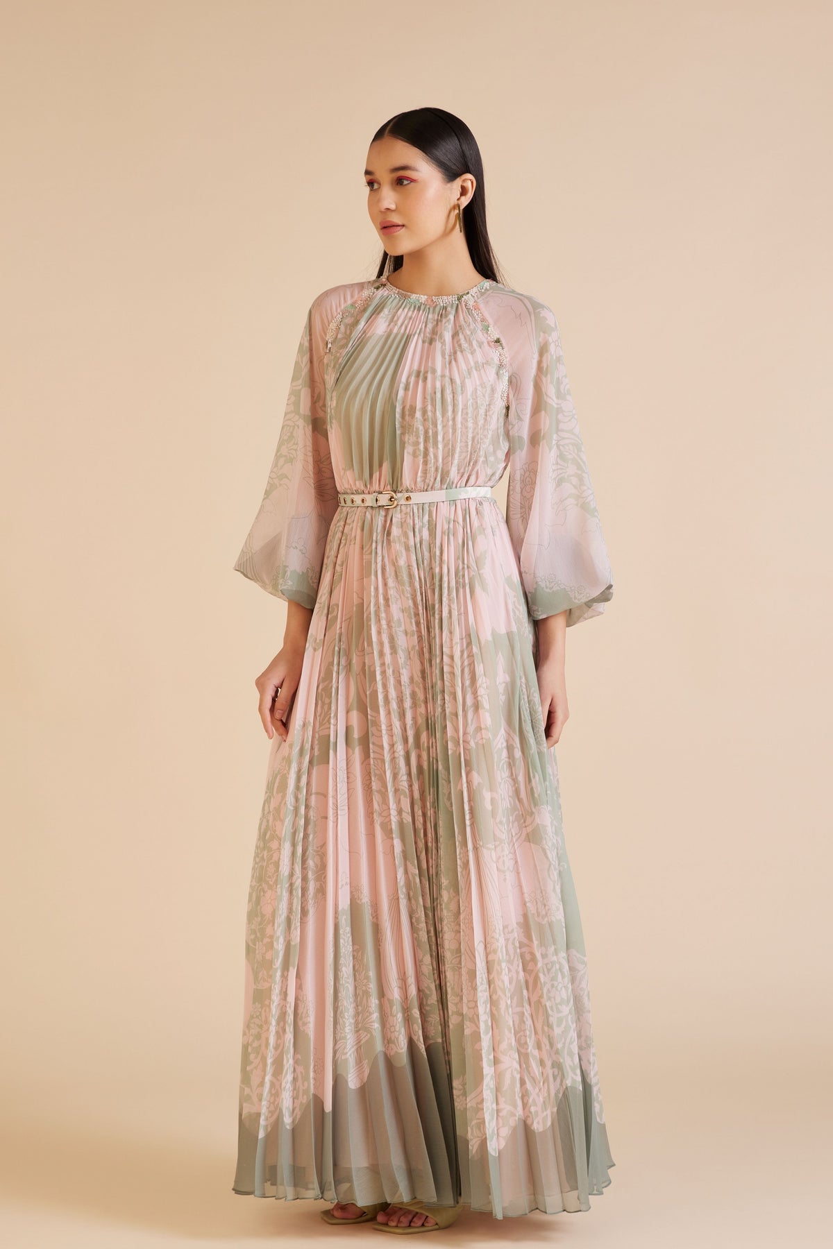 Cypress Pleated Maxi Dress
