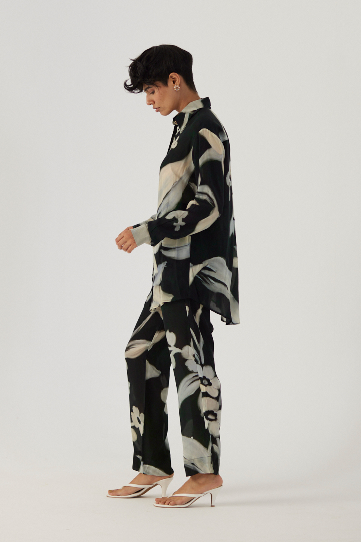 Chicory Black Crepe Co-Ord Set