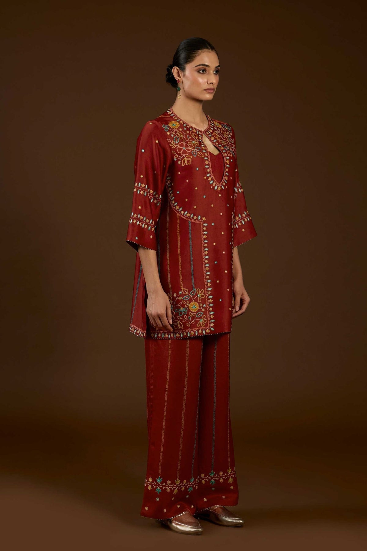 Rust Aari Co-ord Set
