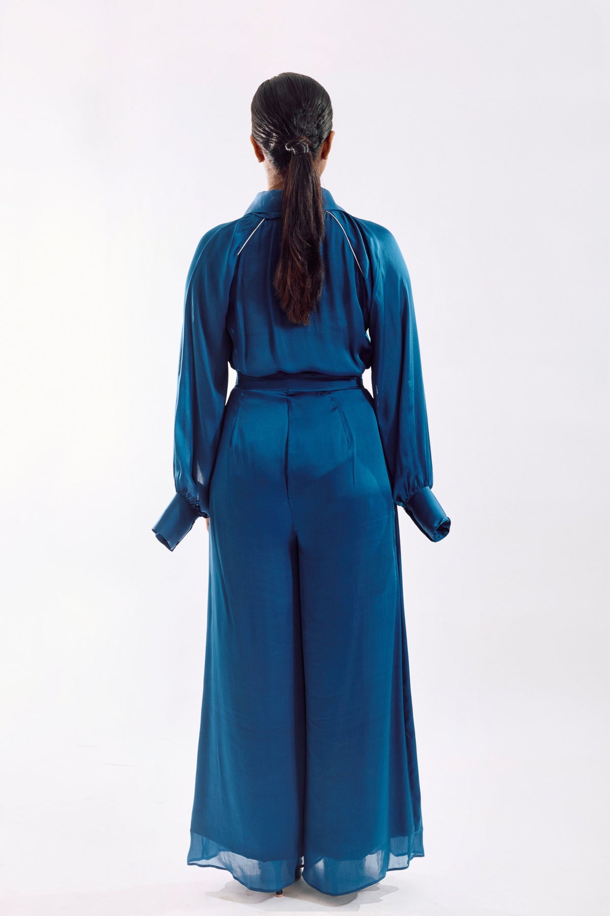 Blue Panneled Co-ord Set