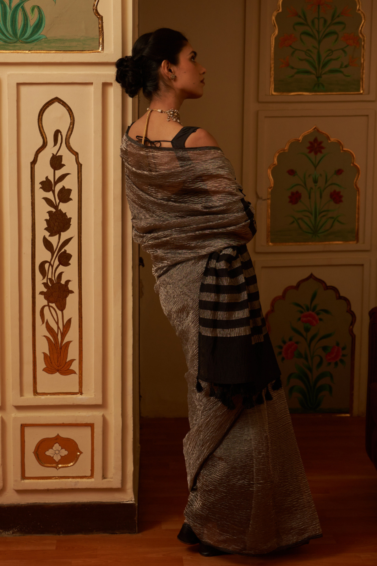 Afreen Silver Saree