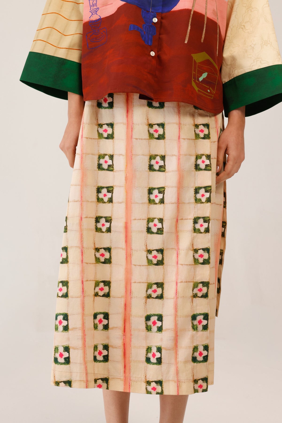Tiles Wrap Skirt
