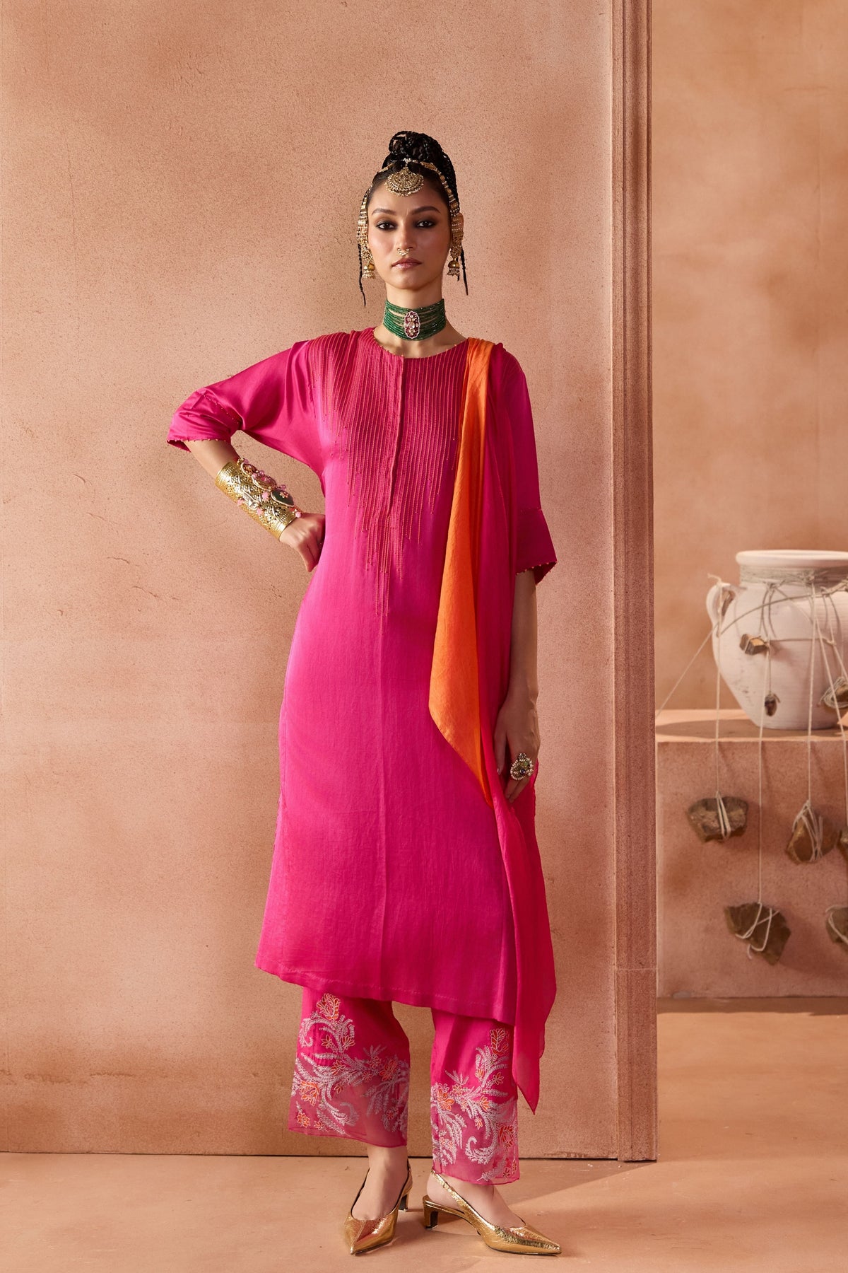 Fuchsia Kurta Set