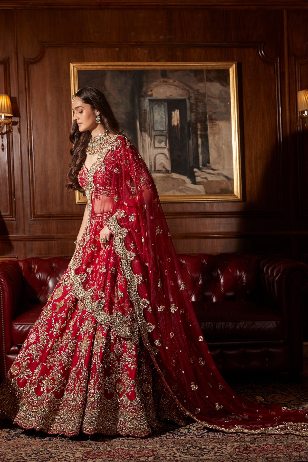 Zinah Red Lehenga Set
