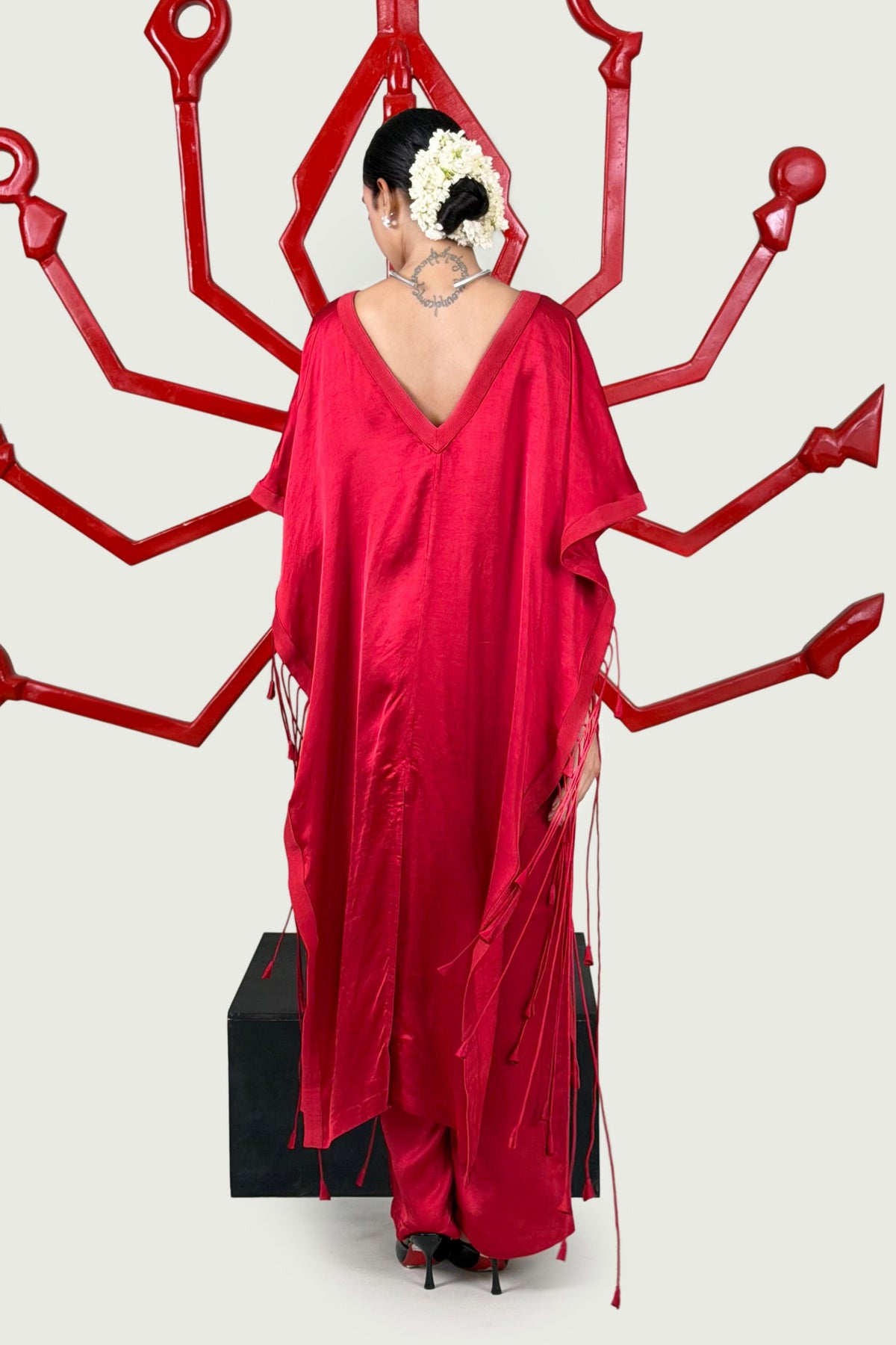 Red Kaya Kaftan