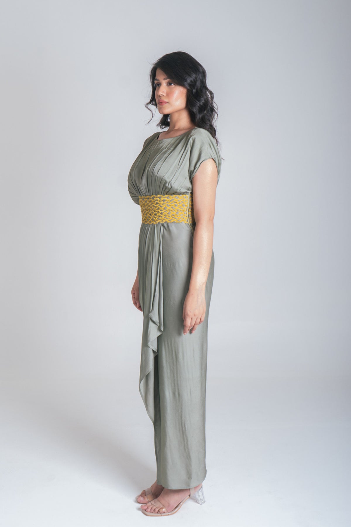 Yellow-green Cocktail Gown