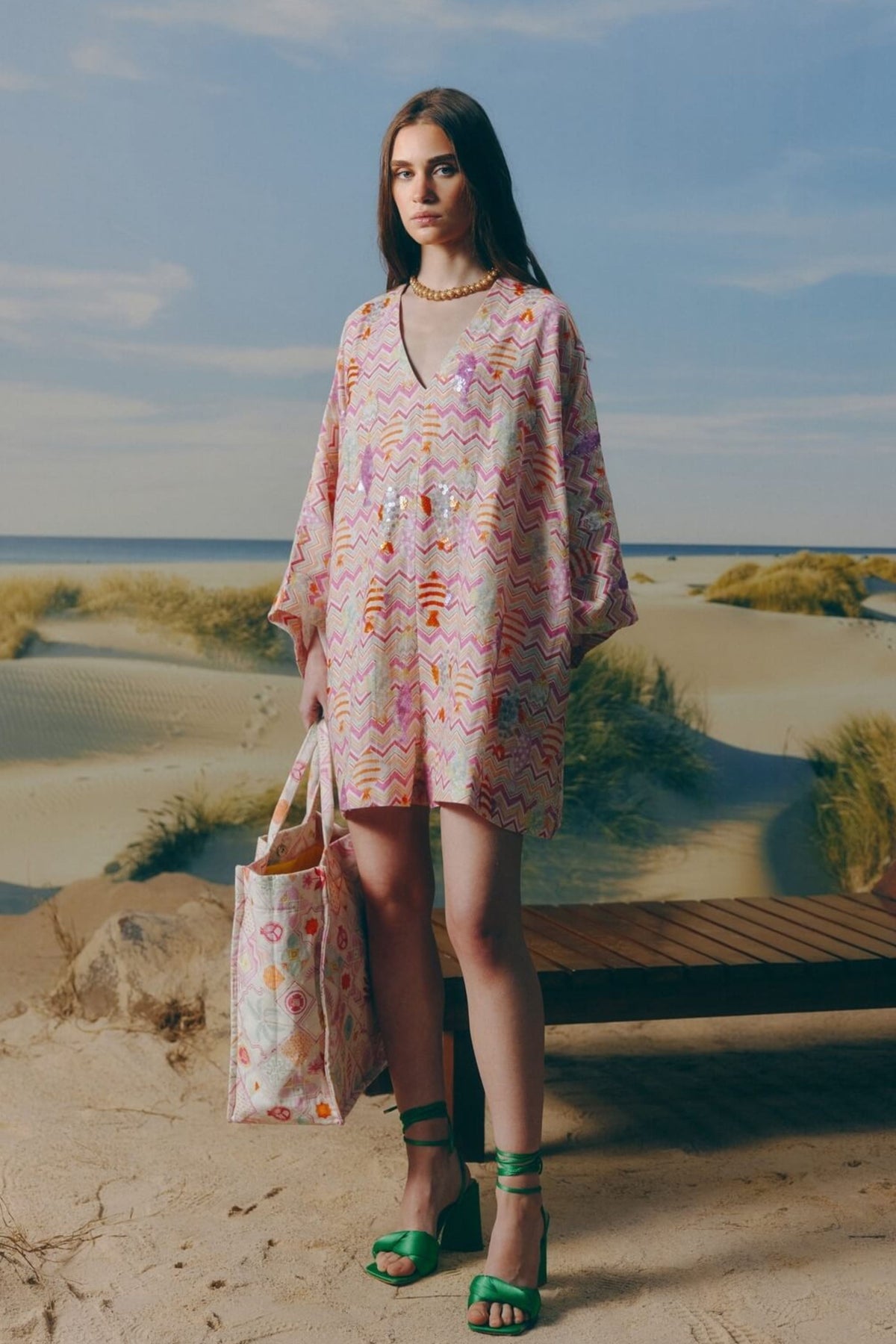 Aqua Print Romper