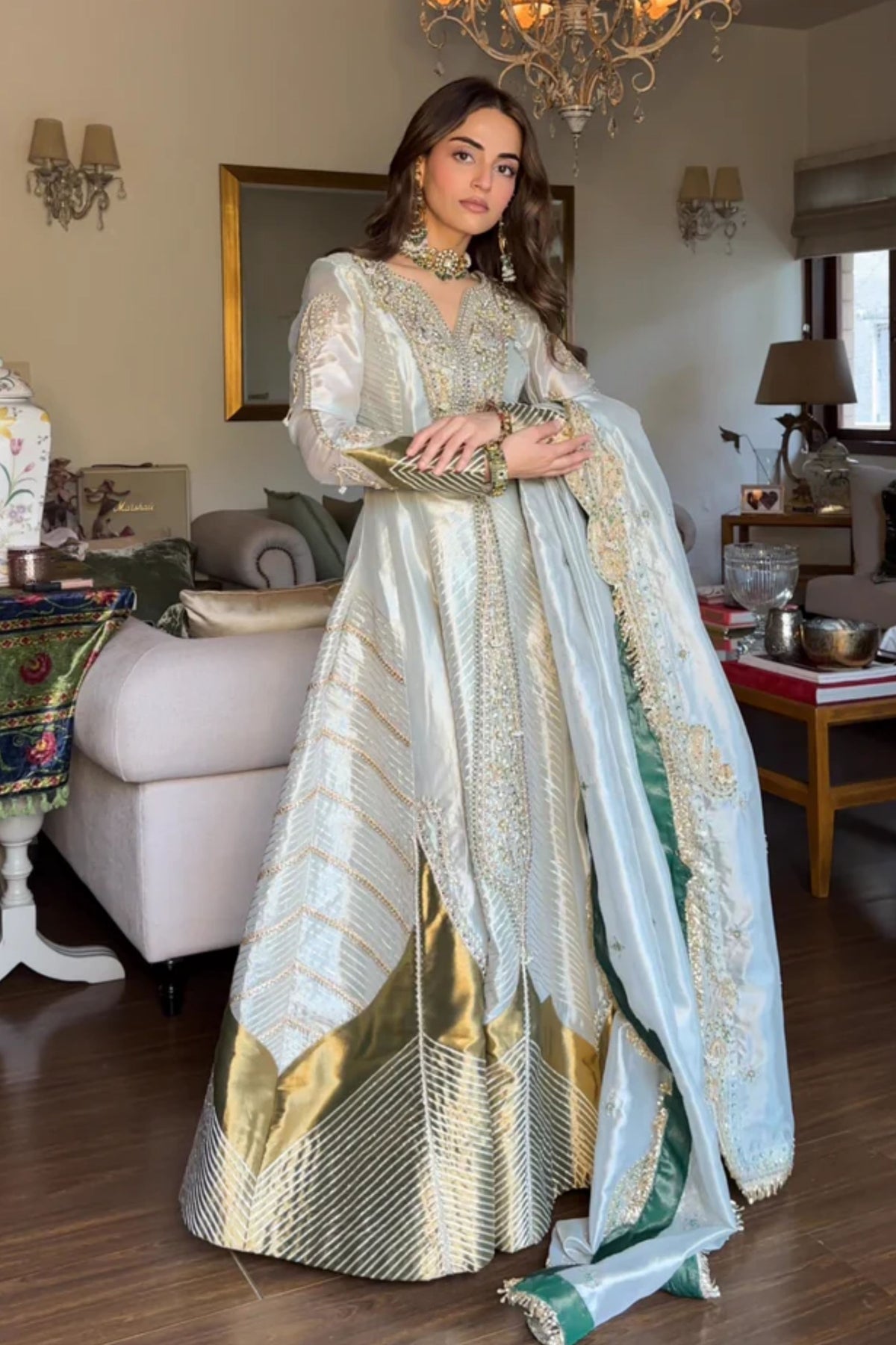 Pearl Gold  Anarkali
