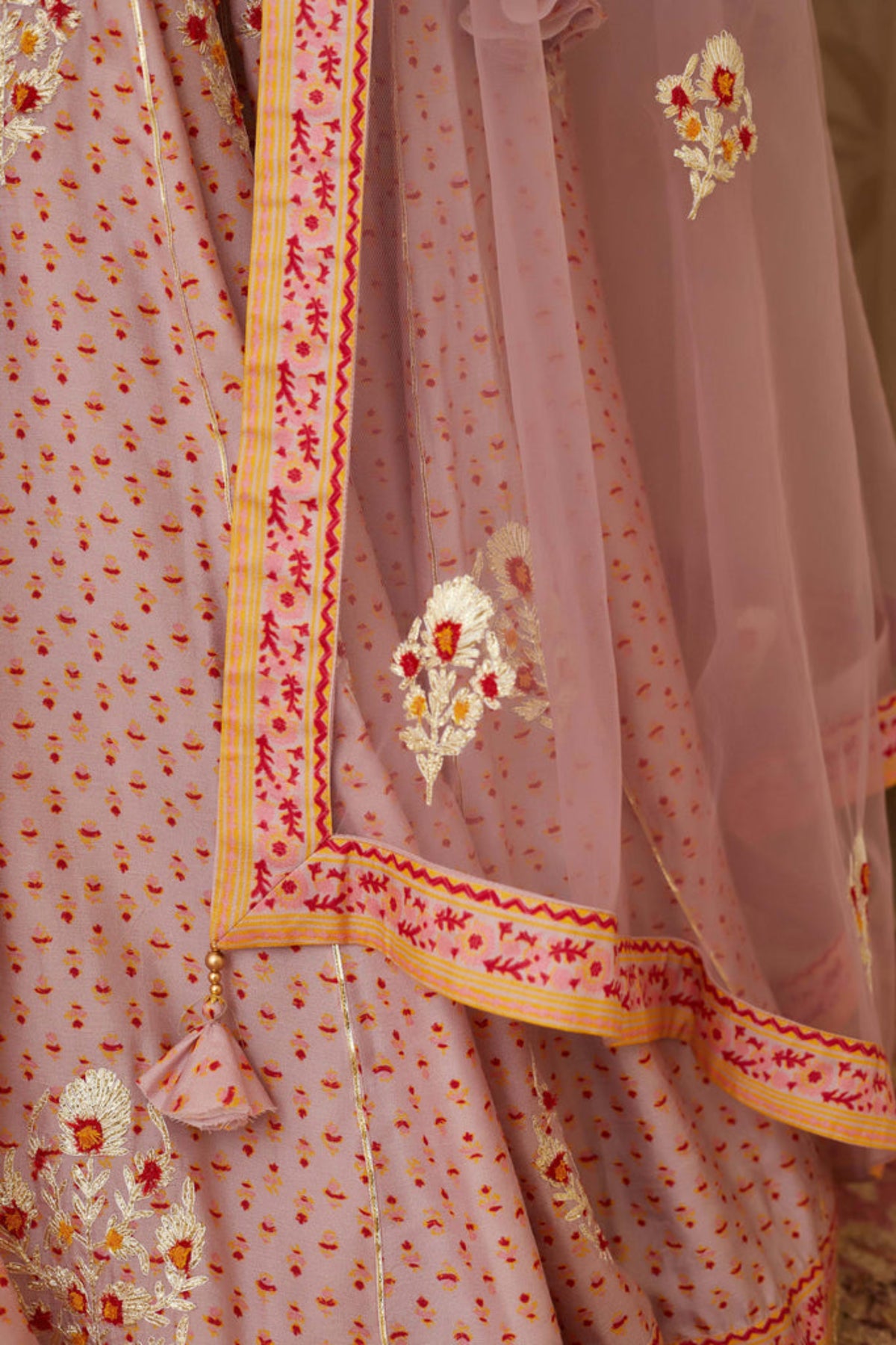 Light lavender short kurti set
