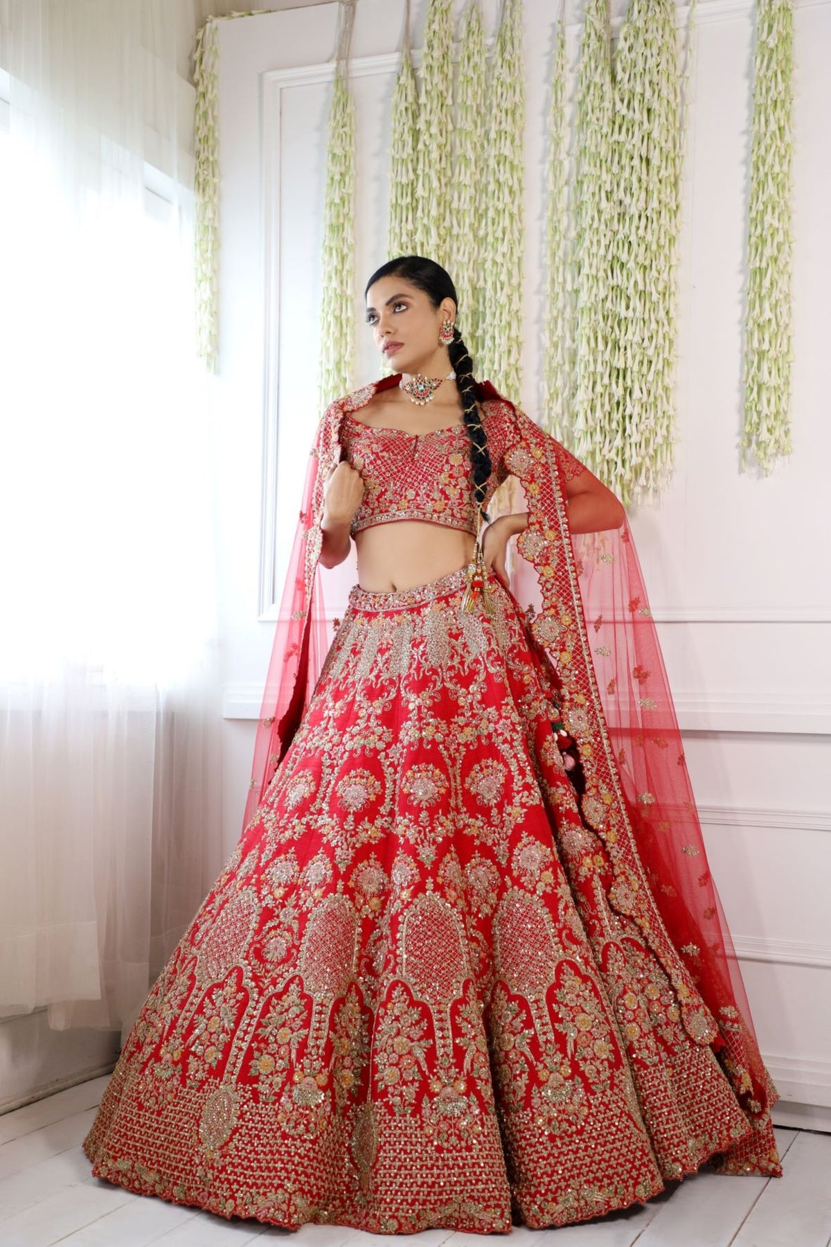 Double Parot Lehenga Set