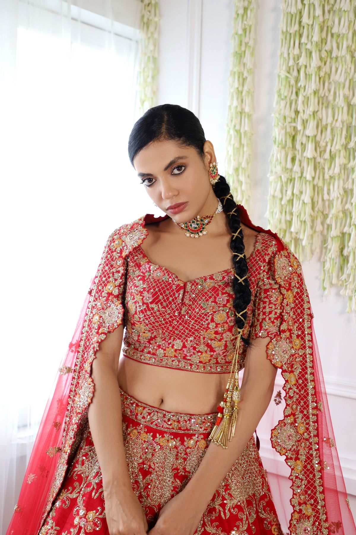 Double Parot Lehenga Set